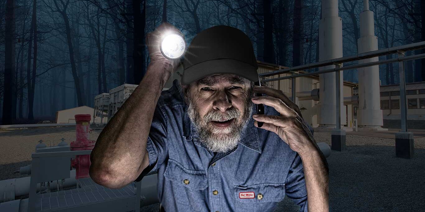 VISTRA - SMART COMPONENT REPAIR VISTRA - Man called Bob in the woods with a torch
