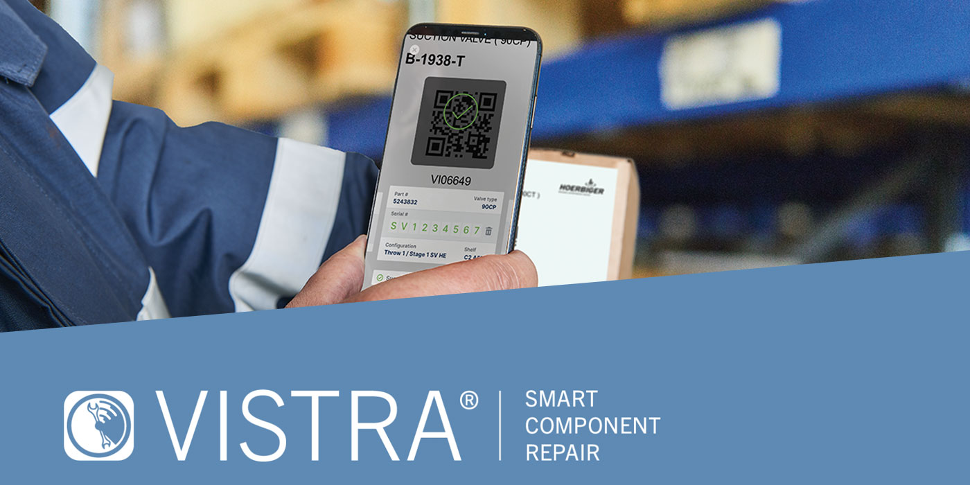 VISTRA scanning with App Man holding smartphone in his hand using the VISTRA App to scan a product