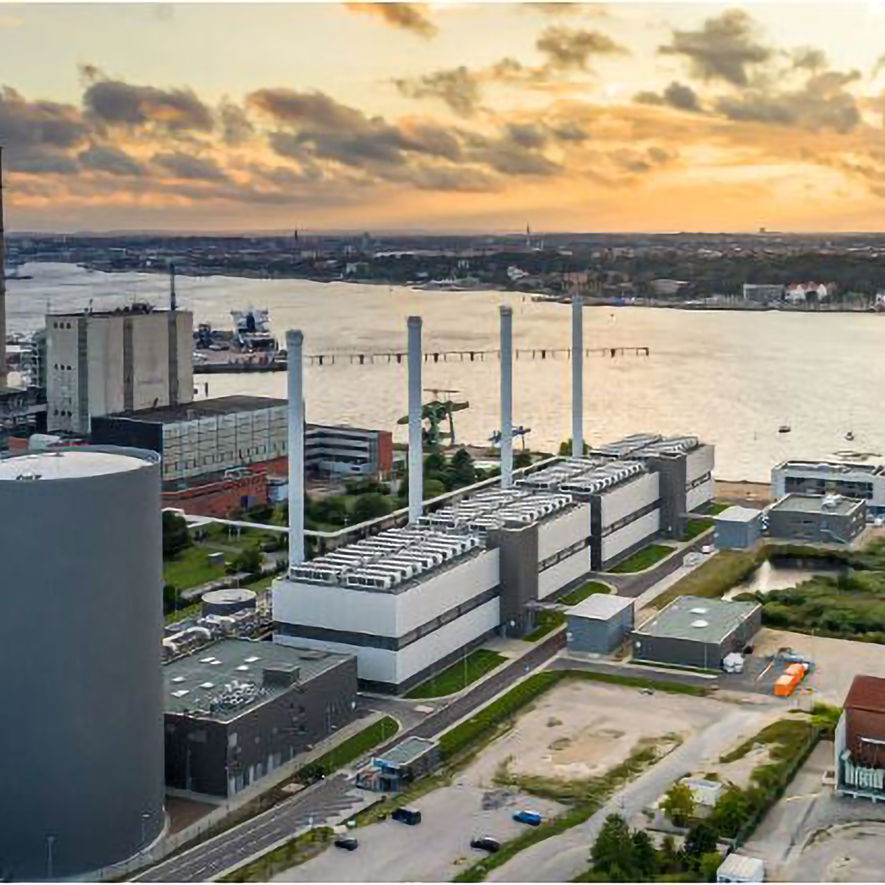 factory at a river factory at a river