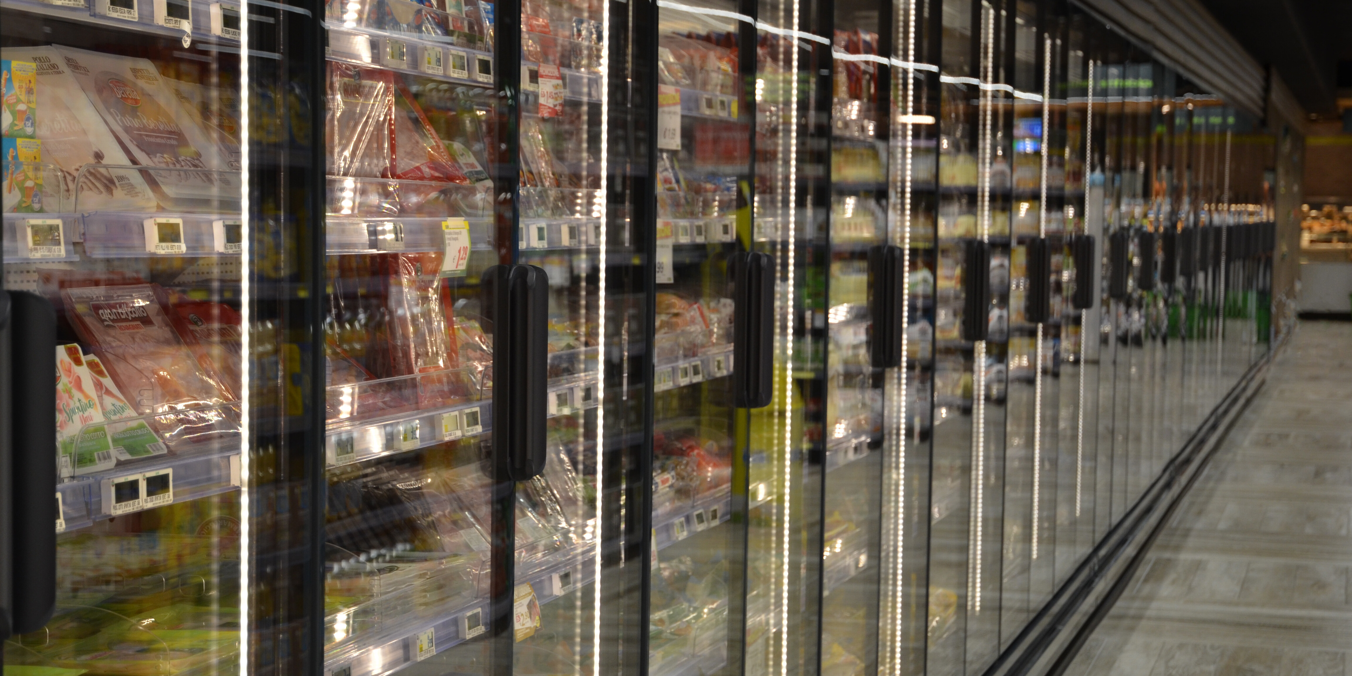 Big fridges in a supermarket Big fridges in a supermarket